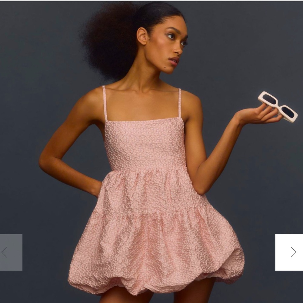 Anthropologie x Aureta Floral Bubble Hem Mini Dress NEW NWT